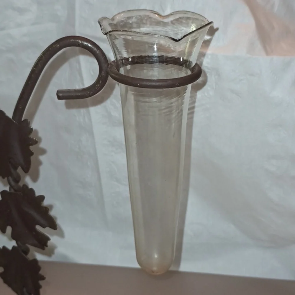 Vintage metal flower vase
